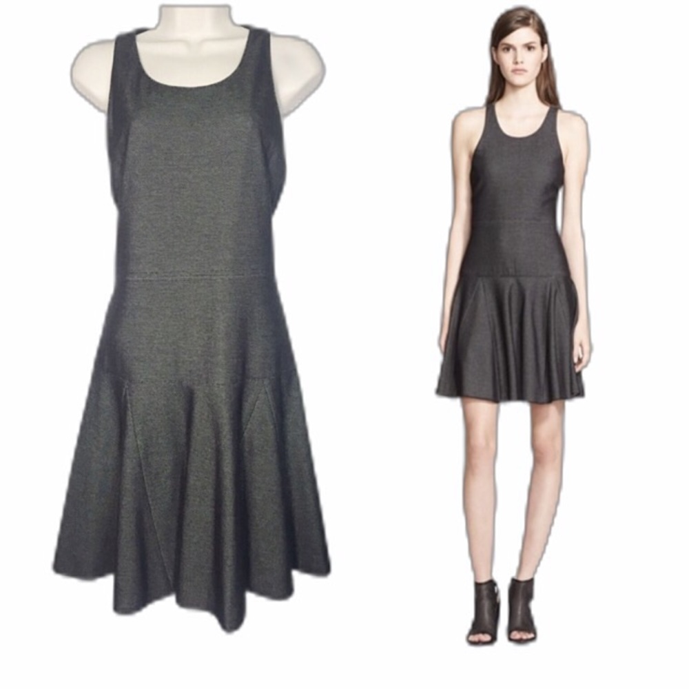 Rag & Bone Charcoal Grey Enigma Fit & Flare Dress